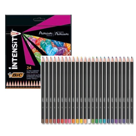 PASTELLI BIC INTENSITY PREMIUM DA 24 FUSTO NERO 967823