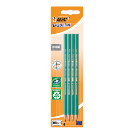 BIC Blister 4 pz Matite Nere Evolution Original 650 HB - Senza Gommino 8902764