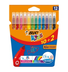 1 - 12 pz Pennarelli Bic Kid per bambini colori assortiti 9202942