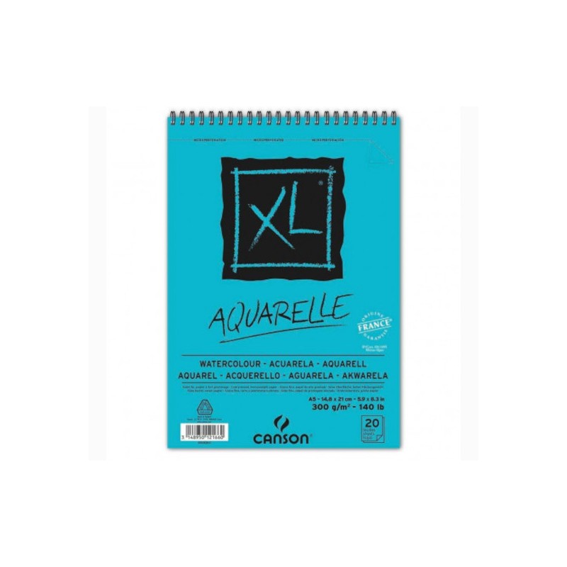 CANSON BLOCCO XL AQUARELLE A5 300gr. 20FG SPIRALATO C400082843