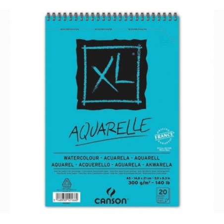 CANSON BLOCCO XL AQUARELLE A5 300gr. 20FG SPIRALATO C400082843