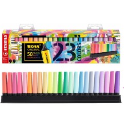 1 - Set 23 pezzi Evidenziatore Stabilo Boss colori assortiti