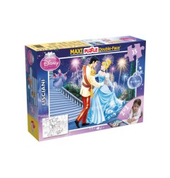 1 - LISCIANI - PUZZLE DOUBLE FACE SUPERMAXI CINDERELLA 70X50 35PZ 46546 Gioco interattivo per bambini +3A