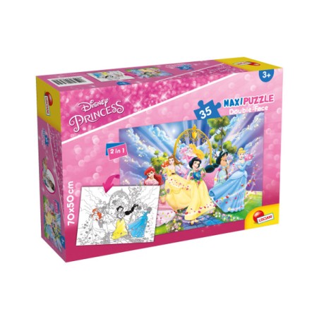 LISCIANI - PUZZLE DOUBLE FACE SUPERMAXI PRINCESS 70X50 35PZ 66704 Gioco interattivo per bambini +3A