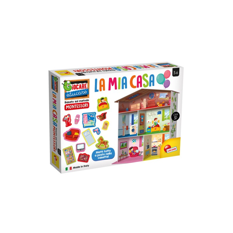 LISCIANI - MONTESSORI MAXI LA MIA CASA 3D 72477 Gioco interattivo per bambini 3-6A