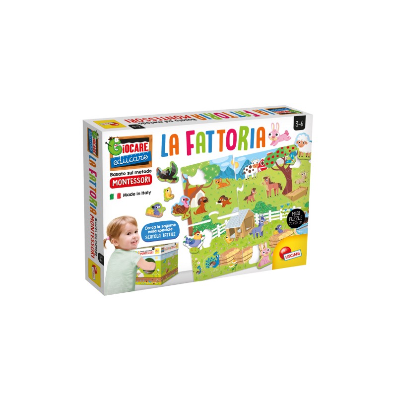 LISCIANI - MONTESSORI MAXI LA MIA FATTORIA 72484 Gioco interattivo per bambini 3-6A