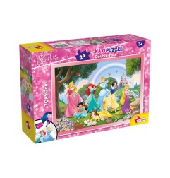 1 - LISCIANI - PUZZLE DOUBLE FACE SUPERMAXI PRINCESS 70X50 24PZ 74082 Gioco interattivo per bambini +3A