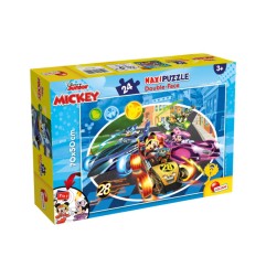 1 - LISCIANI - PUZZLE DOUBLE FACE SUPERMAXI MICKEY 70X50 24PZ 74099 Gioco interattivo per bambini +3A