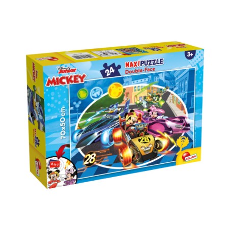 LISCIANI - PUZZLE DOUBLE FACE SUPERMAXI MICKEY 70X50 24PZ 74099 Gioco interattivo per bambini +3A