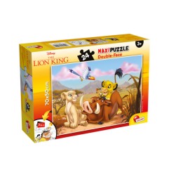 1 - LISCIANI - PUZZLE DOUBLE FACE SUPERMAXI LION KING 70X50 24PZ 74105 Gioco interattivo per bambini +3A