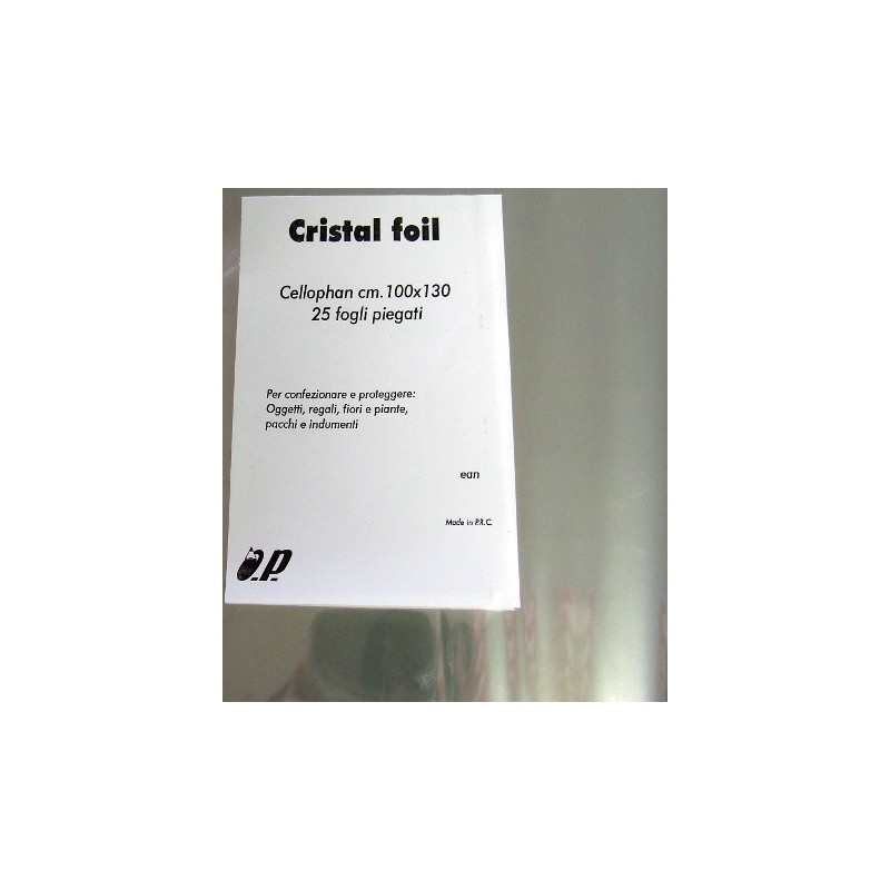 CELLOPHAN 100X130 -25 FG CRISTAL FOIL