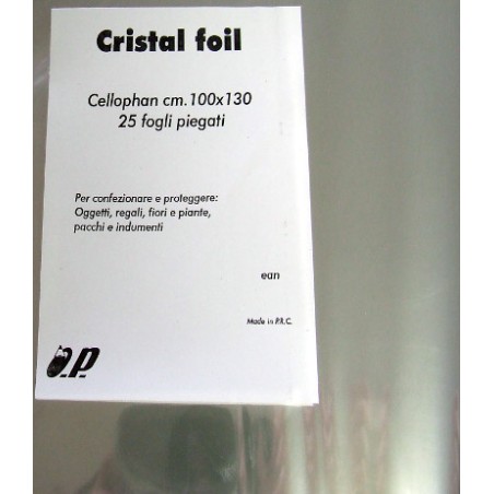 1 - CELLOPHAN 100X130 -25 FG CRISTAL FOIL