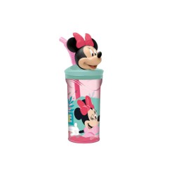 1 - BICCHIERE TRITAN MINNIE C/CANNUCC. 3D ST74466