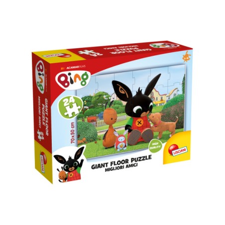 LISCIANI BING GIANT FLOOR 75812 - MIGLIORI AMICI! Puzzle da pavimento per bambini 24pz 70x50cm