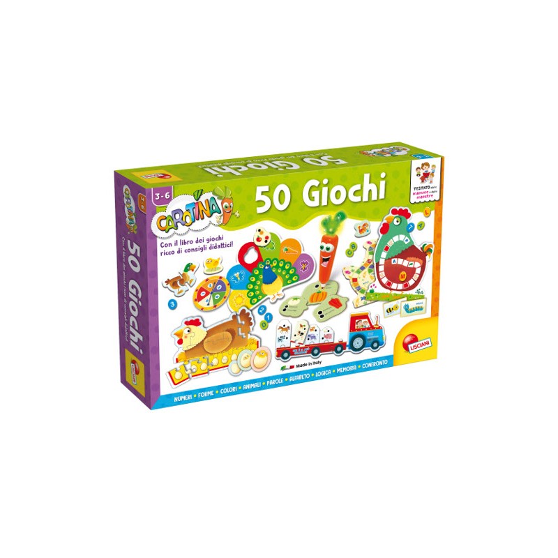 LISCIANI - CAROTINA PENNA PARLANTE 50 GIOCHI NUOVA EDIZIONE 76710 Gioco Educativo per bambini e prima infanzia