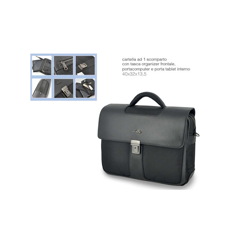 BORSA 1 SCOMP.+SCOMP.TABLET+TASCA NERO 7645