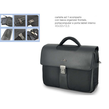 BORSA 1 SCOMP.+SCOMP.TABLET+TASCA NERO 7645