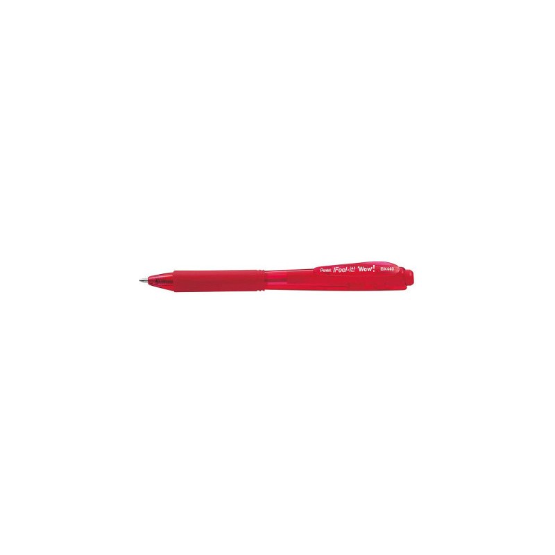 Pentel Feel-It Wow! BX440 Penna a Sfera a Scatto 1,0 mm Rossa Confezione da 12