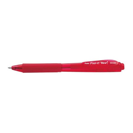 Pentel Feel-It Wow! BX440 Penna a Sfera a Scatto 1,0 mm Rossa Confezione da 12