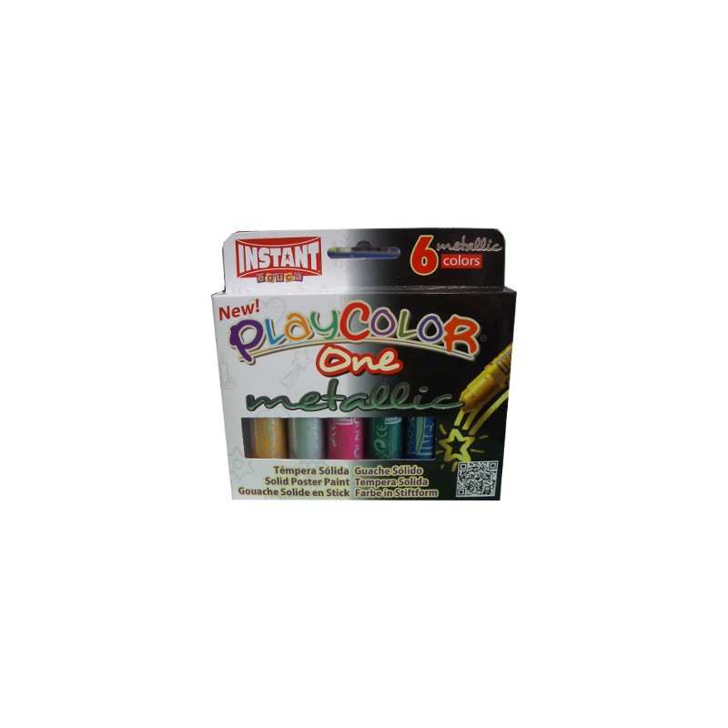 PLAYCOLOR Colori a Tempera Solida ONE Metallic 6 Colori 10.321