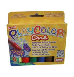 1 - PLAYCOLOR Colori a Tempera Solida ONE INSTANT 6 Colori 10.711