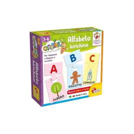 LISCIANI - CAROTINA QUADROTTE ALFABETO BIRICHINO 87464 Gioco Educativo per bambini e prima infanzia