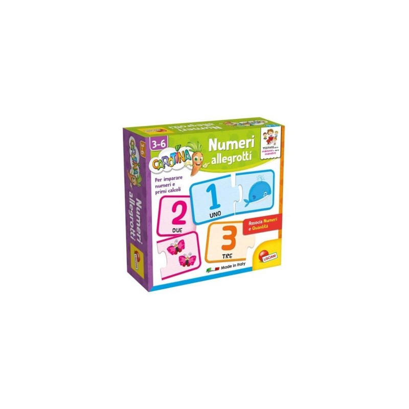 LISCIANI - CAROTINA QUADROTTE NUMERI ALLEGROTTI 87471 Gioco Educativo per bambini e prima infanzia