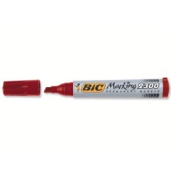 1 - 12 pz Pennarello indelebile Marker Bic 2300 rosso 820924