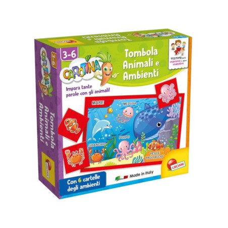 LISCIANI - CAROTINA QUADROTTE ANIMALI E AMBIENTI 87495 Gioco Educativo per bambini e prima infanzia