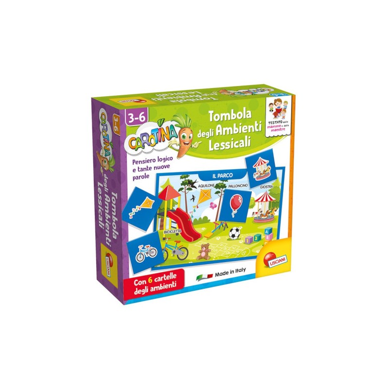 LISCIANI - CAROTINA QUADROTTE TOMBOLA DEGLI AMBIENTI 87501 Gioco Educativo per bambini e prima infanzia