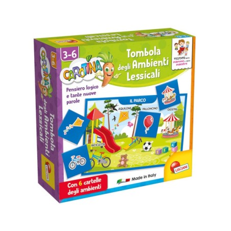 LISCIANI - CAROTINA QUADROTTE TOMBOLA DEGLI AMBIENTI 87501 Gioco Educativo per bambini e prima infanzia