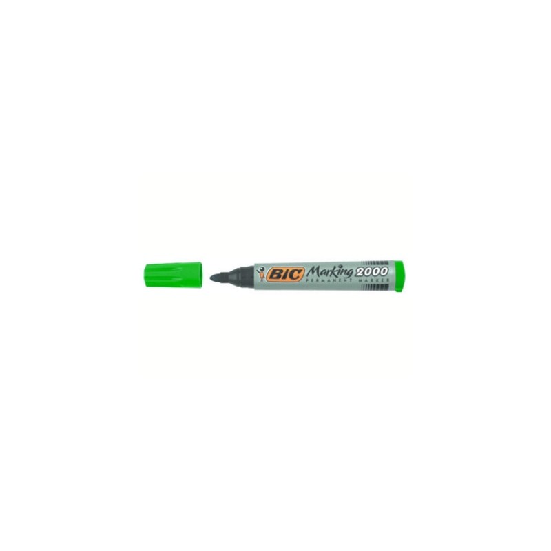 BIC Marking 2000 Marcatore Permanente Punta Tonda Verde Tratto 1,7 mm 12 Pz 8209123