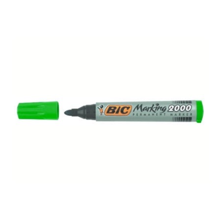 1 - 12 pz Pennarelli indelebili Marker Bic 2000 verde 8209123