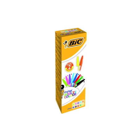 BIC Cristal Large Multicolor Penna a Sfera Colori Assortiti 1,6 mm Confezione da 20 926381