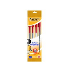 1 - BIC CRISTAL ORIGINAL Set da 4 pz di penne a Biro di colore Rosso 8308611