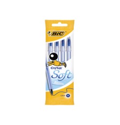 1 - BIC CRISTAL SOFT Set da 4 pz di penne Biro di colore Blu 982861