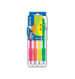 1 - PILOT Penna Roller Gel G-2 Set2go colori neon 001404