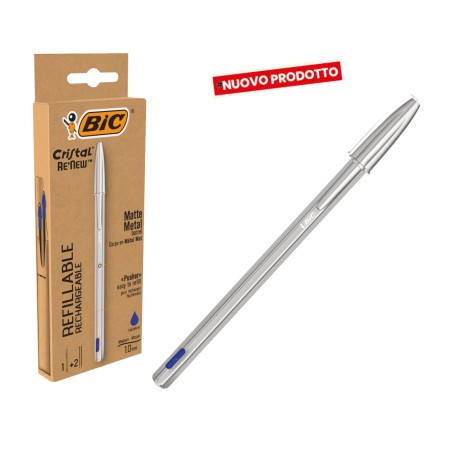 1 - BIC CRISTAL RE'NEW Ricaricabile di colore Blu 997202