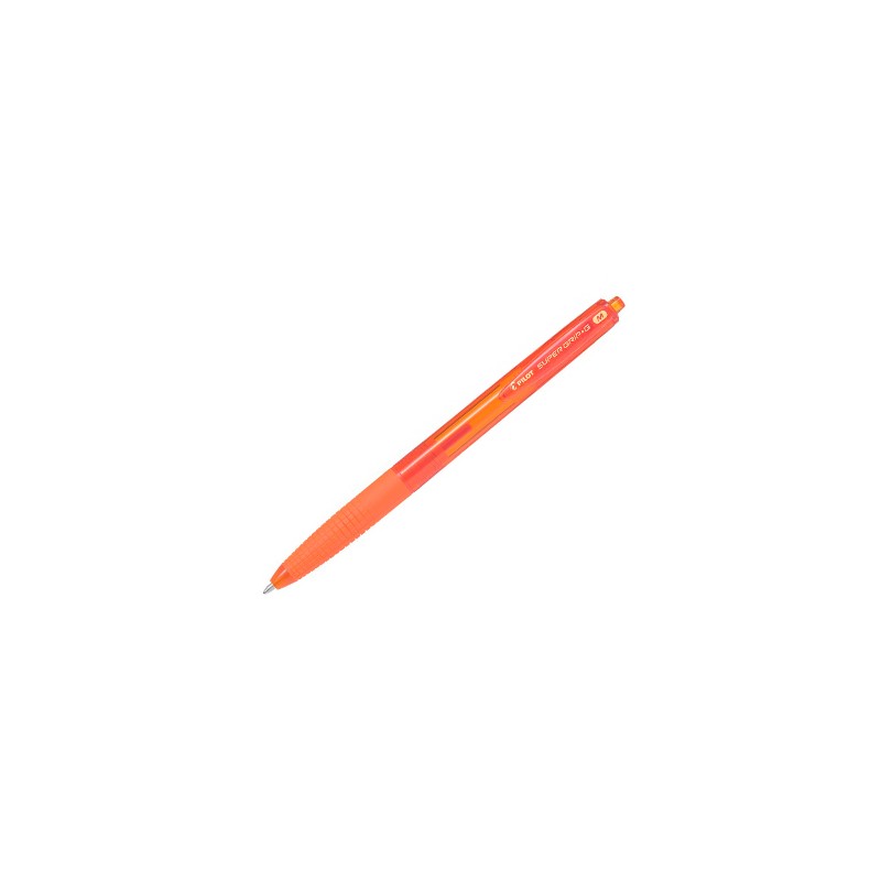 PILOT Penna Biro sfera a scatto SUPER GRIP G colore Arancio 1,0mm, Kit da 12 pz 001778