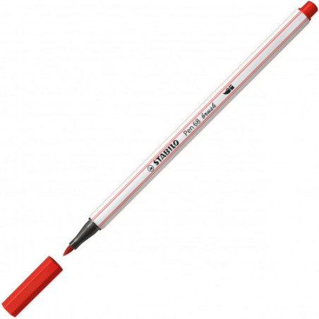 1 - 10 pezzi Stabilo pen 68 Brush pennarello rosso scuro 568/50