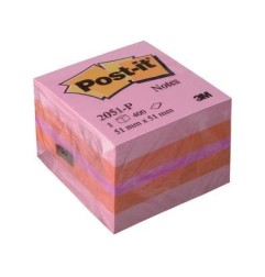 1 - 3M Post-it cubo mini neon rosa arancione