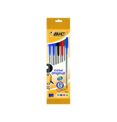 1 - BIC CRISTAL ORIGINAL 4 Set da 5 pz di colori assortiti Blu, Nero, Verde, Rosso 802054