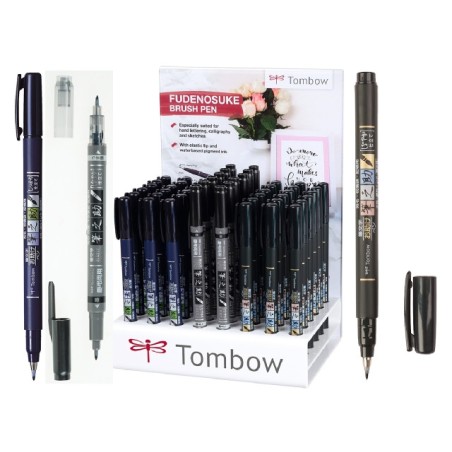 1 - PENNARELLO FUDENOSUKE BRUSH NERI-48pz ass. TOMBOW PWS-TBHS-48P-A