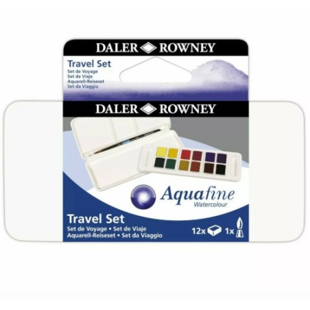 1 - DALER TRAVEL SET AQUAFINE ACQUERELLI 12colori D131900001