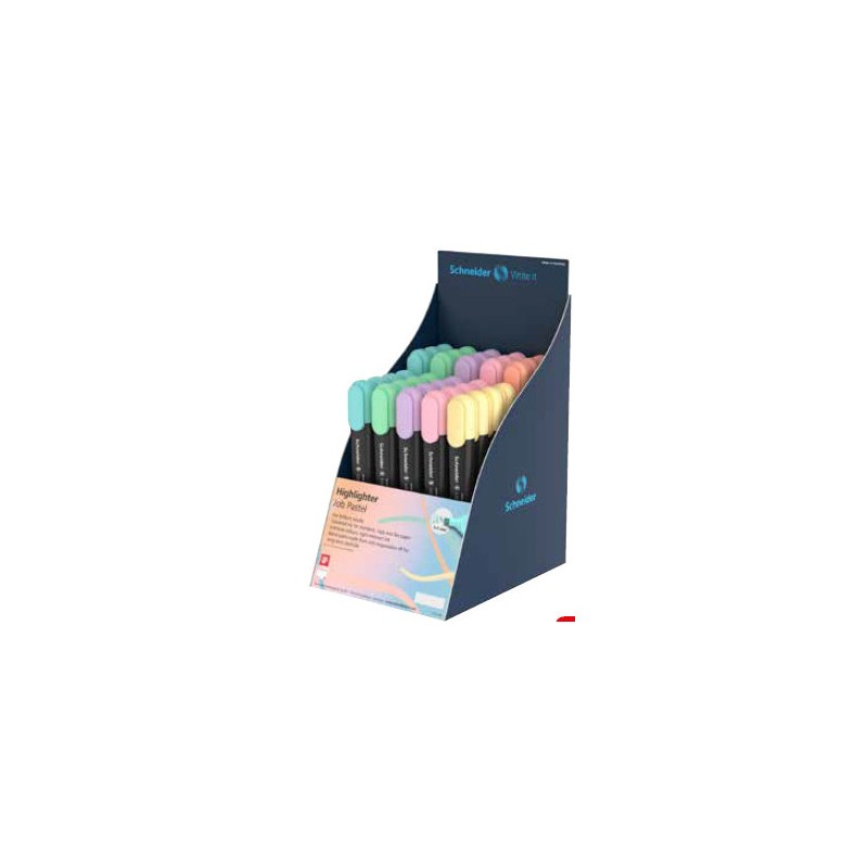 Set 35 Evidenziatori Job Pastel Schneider assortiti 305412