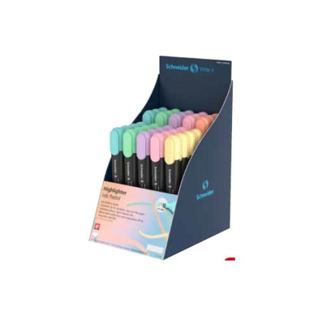 Set 35 Evidenziatori Job Pastel Schneider assortiti 305412