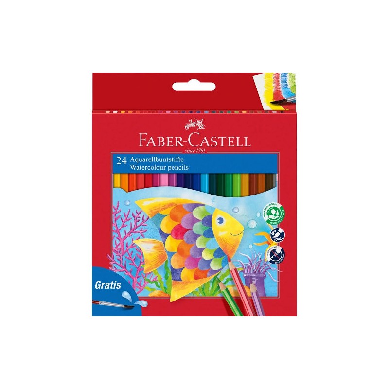 PASTELLI FABER ACQUERELLABILI C/PENNELLO -24pz 114425