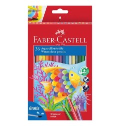 1 - PASTELLI FABER ACQUERELLABILI C/PENNELLO -36pz 114437