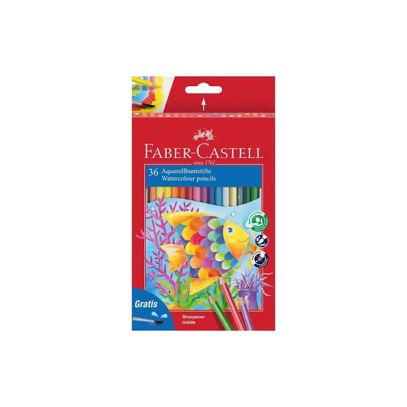 PASTELLI FABER ACQUERELLABILI C/PENNELLO -36pz 114437