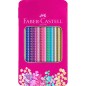 PASTELLI FABER-CASTELL SPARKLE ROSA - 12 COL. BRILLANTI TRIANG. 201737